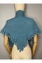 Hand-Knitted, Tone-on-Tone, Glittery Knit Scarf With Scarf - 7