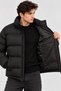 Men's Stand Collar Winter Puffer Jacket, Lined Zipper Pocket Coat - 4