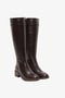 Snow Brown Leather Women's Boots - 3