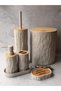 6-Piece Acrylic Aster Beige Bathroom Set