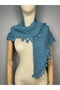 Hand-Knitted, Tone-on-Tone, Glittery Knit Scarf With Scarf - 6