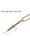 Gold-Colored Sword-Shaped Chain Necklace – Gothic Hip Hop Streetwear Accessory Knife Necklace Stainless Steel Necklace Unisex Accessory Steel Necklace - 6