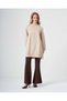 Women's Crew-Neck Knit Tunic - Stone