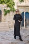 40016 Printed Detailed Knit Tunic, Black - 5