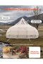 Cort tip clopot, Capacitate: 10-12 persoane, Culoare: bej, Număr de model: ZJXYMGBXKZ-5M, Materiale principale: poli-bumbac + folie de protecție din PVC + plasă B3 + tuburi din fier zincat, Greutatea produsului: 54,05 kg - 7