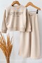 Girls' Cotton Sweatshirt with Print and Wide-Leg Sweatpants Set - 3