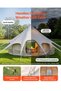 Cort tip clopot, Capacitate: 10-12 persoane, Culoare: bej, Număr de model: ZJXYMGBXKZ-5M, Materiale principale: poli-bumbac + folie de protecție din PVC + plasă B3 + tuburi din fier zincat, Greutatea produsului: 54,05 kg - 5