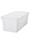 SOCKERBIT Storage box with lid - white 38x76x30 cm