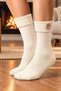 Women's Premium Curly, Heat-Retaining Lambswool Wool Boot Socks