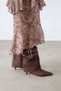 Katy Women's Suede Boots with Accessory Detail, Brown - 2