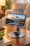 PHONE AND TABLET STAND WITH 360-DEGREE ROTATION, METAL ADJUSTABLE HOLDER TH-360