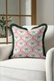 New Year's-Themed Cushion Cover with White Bow Detail and Tassels—Christmas Decoration Fringed Pillowcase - 7