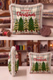 Merry Christmas Cream-Colored New Year's Patterned Tasseled Cushion Cover—Xmas Decoration Fringed Cushion Cover - 2