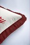 Merry Christmas and New Year's Decoration: Tasseled Cushion Cover—New Year's Decor: Burgundy Tasseled Pillowcase - 3