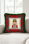 Red Soldier New Year's Tasseled Cushion Cover - New Year's Gift: Green Fringed Pillowcase - 6