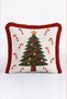 Green Fir Tree New Year's Patterned Tasseled Pillowcase - New Year's Decoration Fringed Pillowcase - 8