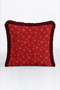 Red Snowflake New Year's Patterned Tasseled Cushion Cover - New Year's Gift Fringed Pillowcase - 7