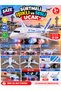 18 cm Light-Up, Sound-Activated, Sliding Passenger Airplane Toy – Realistic Moving Model Airplane with Realistic Aircraft Sounds, Red and Blue, Ages 3+ - 4