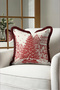 Red Pine Tree Christmas-Themed Tasseled Cushion Cover—New Year's Decoration Tasseled Pillowcase - 7