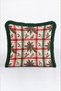Beige Plaid New Year's Patterned Tasseled Cushion Cover - New Year's Decoration with Pinecones and Fringed Pillowcase - 5
