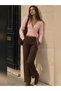 Powder Pink Wrap-Style Cardigan with Side-Tie Detail - 5