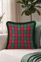 Red Plaid New Year's Decoration Cushion Cover with Tassels - Retro New Year's Green Fringed Pillowcase - 4