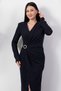 Ktuvaze yaka beli slit dress with buckle k-263613 - 2