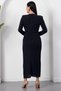 Ktuvaze yaka beli slit dress with buckle k-263613 - 7