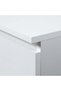 Noptieră cu 3 sertare, placaj laminat de 16 mm, 60x35x57 cm, albă - 3
