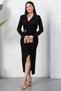 Ktuvaze yaka beli slit dress with buckle k-263613