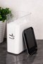 Set of 3, 3000 ml Black Vacuum-Sealed Transparent Acrylic Food Storage Containers with Labels for Tea, Sugar, Flour, and Salt - 6