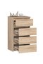 Comodă cu 4 sertare, placaj aglomerat laminat de 16 mm, 40 x 35 x 74 cm, stejar Sonoma - 3