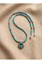 Handmade Necklace with Natural Turquoise Stones and a Nepalese Tip—Special Design - 5