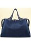 Navy Blue, Nubuck, Spacious, Adjustable Long Straps, Women's, Clutch Bag and Shoulder Bag - 3