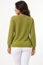 Women's Collar Button Detailed Stone Printed Long Sleeve Glittery Knitwear Blouse - 5