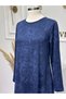 Women's New Season Batik Print A-Line Winter Jersey Dress with Hidden Pockets - 4