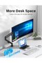 Monitor Arm VESA Mount Gas Spring Adjustable Computer Monitor Stand, Swivel Monitor Arm with 2-Grommet Mounting Base, Black - 6