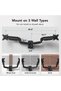 Dual Monitor Wall Mount for 17-32 Inch Screens - Height-Adjustable Gas Spring Arms (Per Arm 4.4-17.6lbs) - VESA 75x75/100x100 - Tilt, Swivel, Rotation - Home Office & Workspace Desk Setup - 6