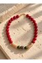 Red Leopard Hola Necklace with Center Stone - 2