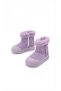 GIRLS' PURPLE NUBUCK BOOTS WITH FUR DETAILS, WATERPROOF, NON-SLIP SOLES, STYLISH DESIGN - 2