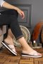 Women's Wedge Heel Slippers Tan Daily Slippers Comfortable Lightweight Stylish Cross Young Mother Slippers Plt 166 - 3