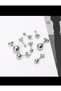 Surgical Steel Silver Color 3 Size Ball Earrings