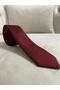 Claret Red Men's Tie - Anthracite Patterned
