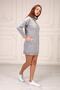 Women's Gray Ruffle Collar Knitwear Dress - 3