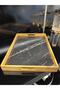 M Marble Patterned Large Tray Black 45x33x4,5cm - 2