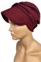 Bonnet Ready Turban Hat Alya Bonnet Black Red Goose Feet Patterned Knitwear Winter Women's Hijab Bonnet - 2
