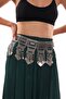 Women's Antique Silver Plated Fringed Design Ethnic Belt - 2