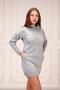 Women's Gray Ruffle Collar Knitwear Dress - 4