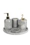 Rolin Gray Marble Bathroom Set 5 Pieces Gold Swan