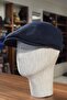 Navy Blue Men's Winter Sports Stamped Cap Elastic Hat - 3